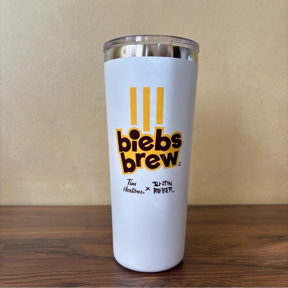 Biebs Brew Justin Bieber Tim Hortons Coffee Tumbler Pre-Owned